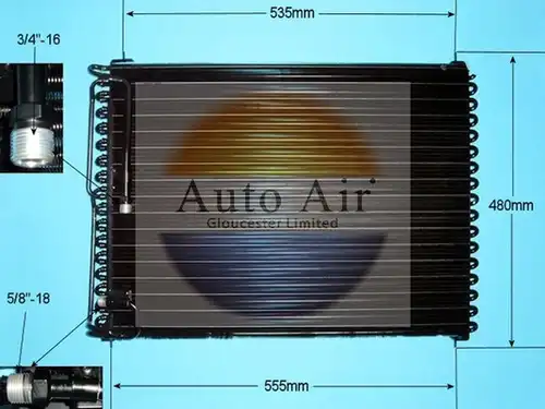 кондензатор, климатизация AUTO AIR GLOUCESTER 16-6537