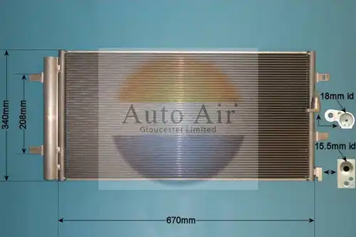 кондензатор, климатизация AUTO AIR GLOUCESTER 16-9821