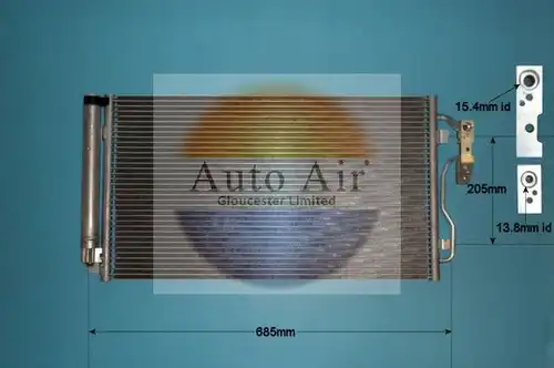 кондензатор, климатизация AUTO AIR GLOUCESTER 16-9948