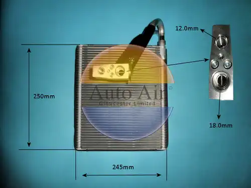 изпарител, климатична система AUTO AIR GLOUCESTER 21-1215