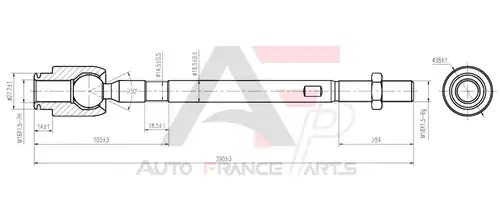 аксиален шарнирен накрайник, напречна кормилна щанга AUTO FRANCE PARTS 11-3049C