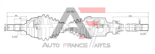 полуоска AUTO FRANCE PARTS 16-0045C