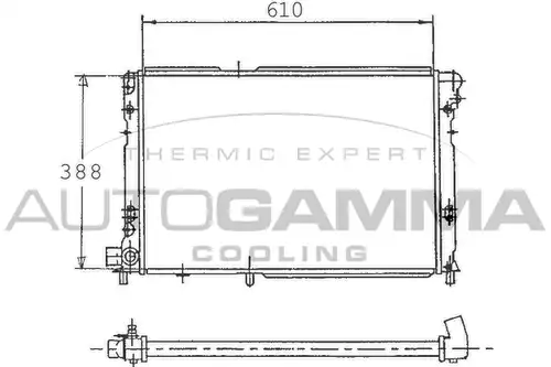 воден радиатор AUTOGAMMA 100279