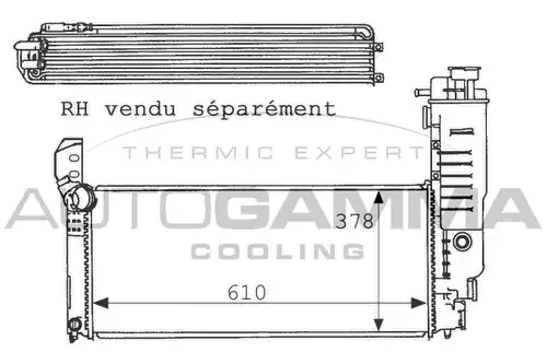 воден радиатор AUTOGAMMA 100776
