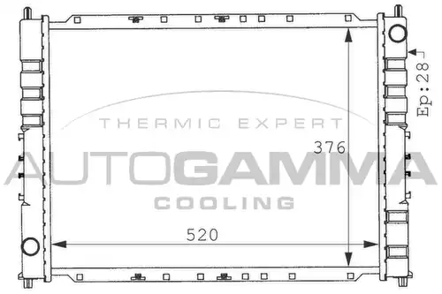 воден радиатор AUTOGAMMA 100925