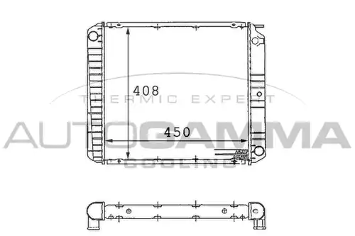 воден радиатор AUTOGAMMA 101091