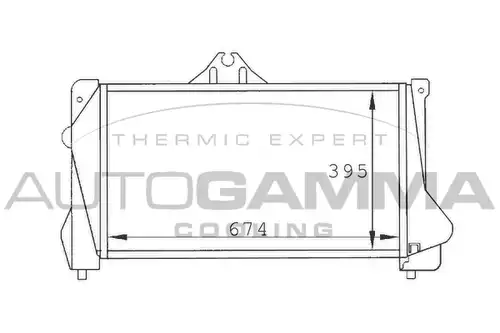 интеркулер (охладител за въздуха на турбината) AUTOGAMMA 101486