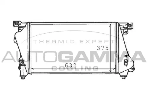 интеркулер (охладител за въздуха на турбината) AUTOGAMMA 101516