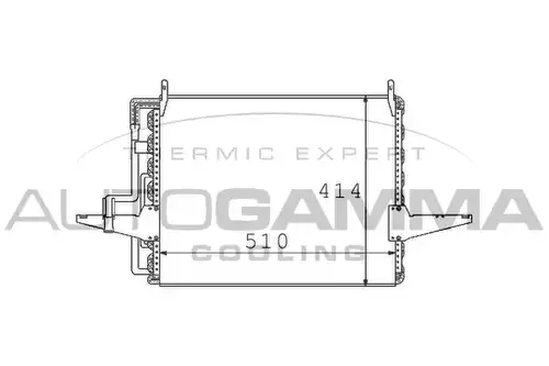кондензатор, климатизация AUTOGAMMA 101562