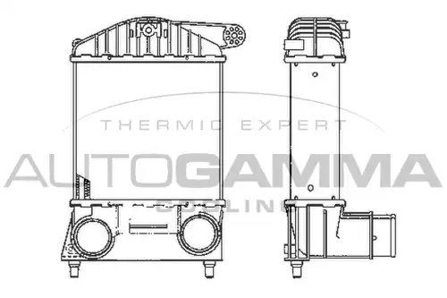 интеркулер (охладител за въздуха на турбината) AUTOGAMMA 101896