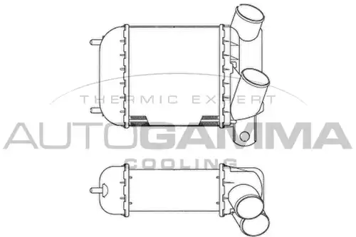 интеркулер (охладител за въздуха на турбината) AUTOGAMMA 101950