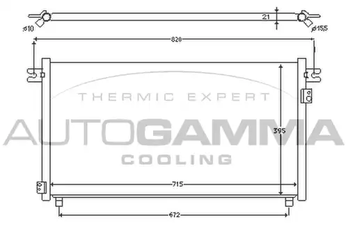 кондензатор, климатизация AUTOGAMMA 102724