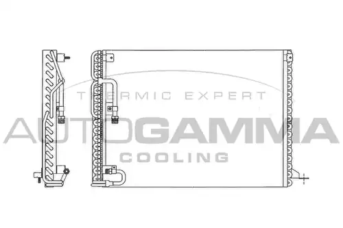 кондензатор, климатизация AUTOGAMMA 102827