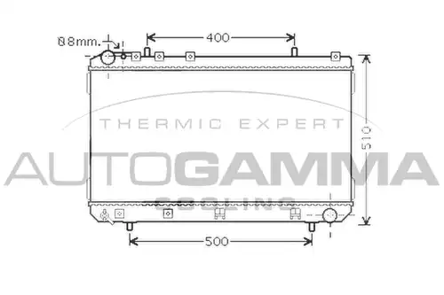 воден радиатор AUTOGAMMA 104257