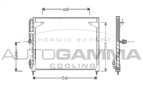 кондензатор, климатизация AUTOGAMMA 104303