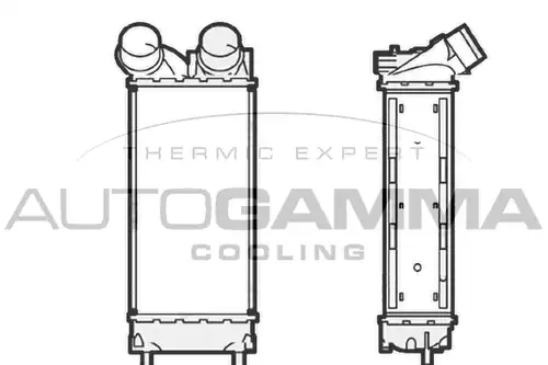 интеркулер (охладител за въздуха на турбината) AUTOGAMMA 104470