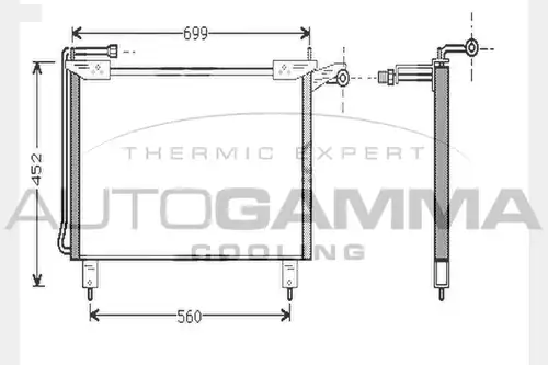 кондензатор, климатизация AUTOGAMMA 104586