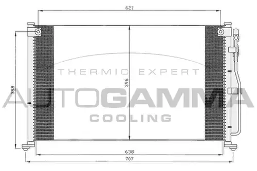 кондензатор, климатизация AUTOGAMMA 104997