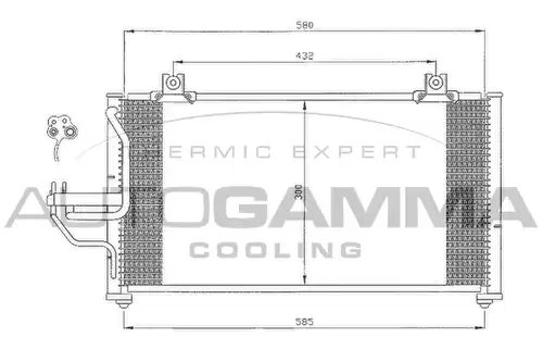 кондензатор, климатизация AUTOGAMMA 105001