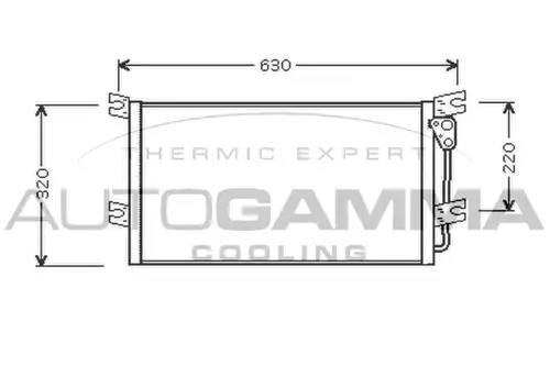 кондензатор, климатизация AUTOGAMMA 105011