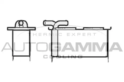 интеркулер (охладител за въздуха на турбината) AUTOGAMMA 105340