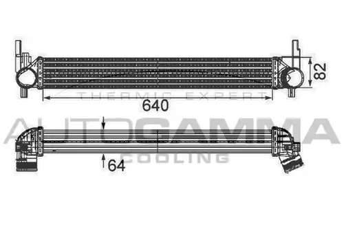 интеркулер (охладител за въздуха на турбината) AUTOGAMMA 105364