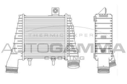 интеркулер (охладител за въздуха на турбината) AUTOGAMMA 105722