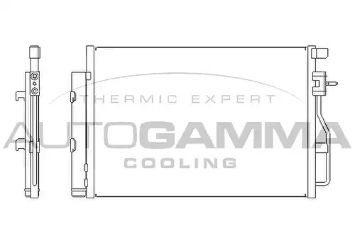 кондензатор, климатизация AUTOGAMMA 105976