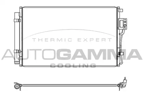 кондензатор, климатизация AUTOGAMMA 107368