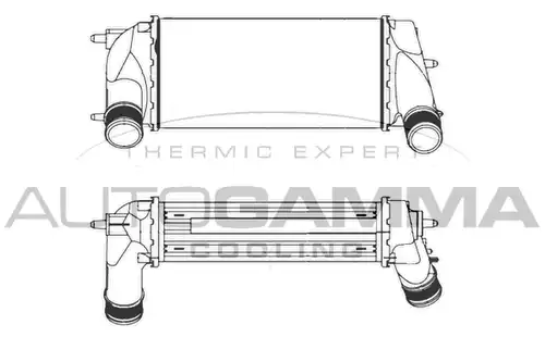 интеркулер (охладител за въздуха на турбината) AUTOGAMMA 107416