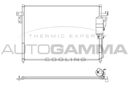 кондензатор, климатизация AUTOGAMMA 107441