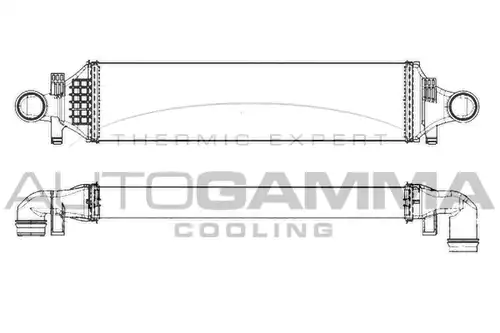 интеркулер (охладител за въздуха на турбината) AUTOGAMMA 107510