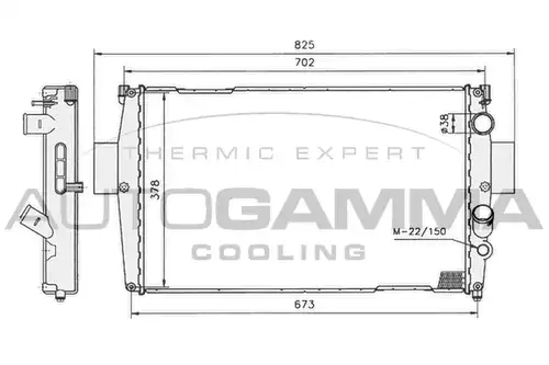 воден радиатор AUTOGAMMA 400766