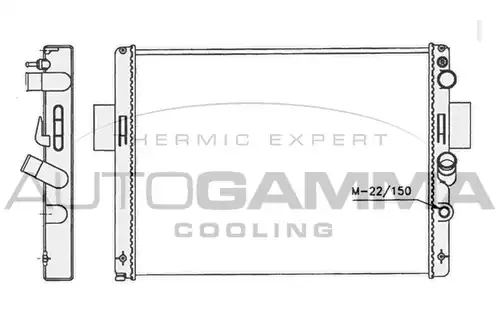 воден радиатор AUTOGAMMA 400768