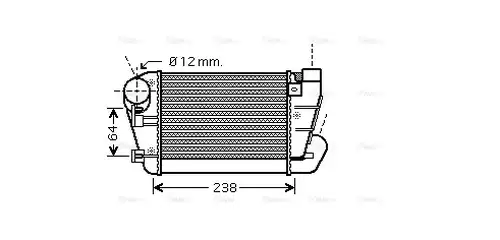 интеркулер (охладител за въздуха на турбината) AVA QUALITY COOLING AI4250