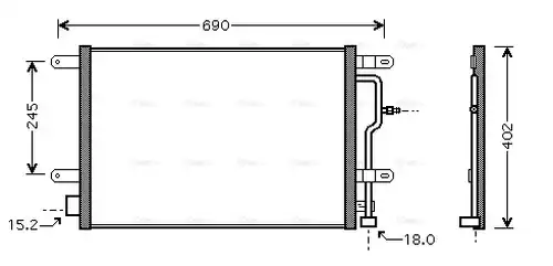 кондензатор, климатизация AVA QUALITY COOLING AI5199