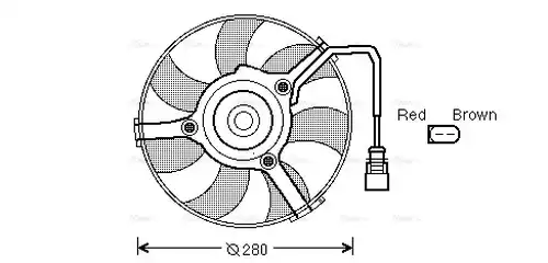 вентилатор, охлаждане на двигателя AVA QUALITY COOLING AI7516