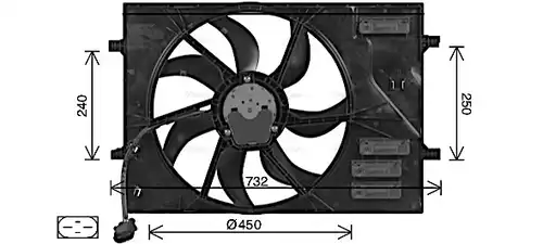 вентилатор, охлаждане на двигателя AVA QUALITY COOLING AI7525