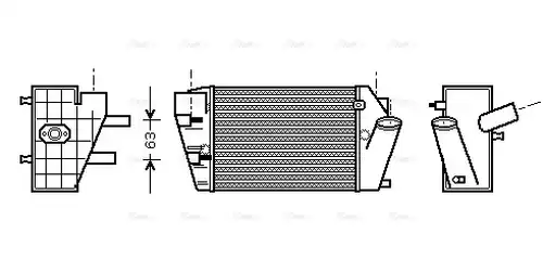 интеркулер (охладител за въздуха на турбината) AVA QUALITY COOLING AIA4187