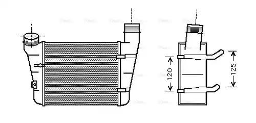 интеркулер (охладител за въздуха на турбината) AVA QUALITY COOLING AIA4221