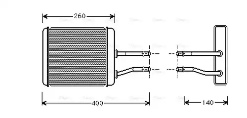 топлообменник, отопление на вътрешното пространство AVA QUALITY COOLING AL6073