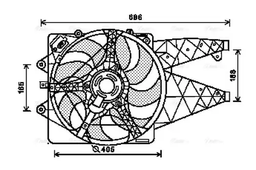 вентилатор, охлаждане на двигателя AVA QUALITY COOLING AL7514