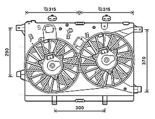 вентилатор, охлаждане на двигателя AVA QUALITY COOLING AL7517