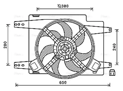 вентилатор, охлаждане на двигателя AVA QUALITY COOLING AL7522