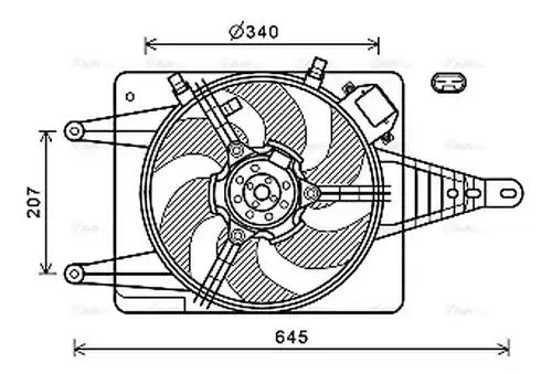 вентилатор, охлаждане на двигателя AVA QUALITY COOLING AL7524