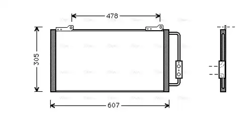 кондензатор, климатизация AVA QUALITY COOLING AU5139