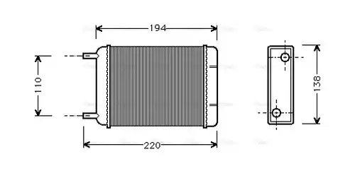 топлообменник, отопление на вътрешното пространство AVA QUALITY COOLING AU6049