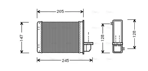 топлообменник, отопление на вътрешното пространство AVA QUALITY COOLING AU6093