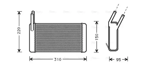 топлообменник, отопление на вътрешното пространство AVA QUALITY COOLING AU6131