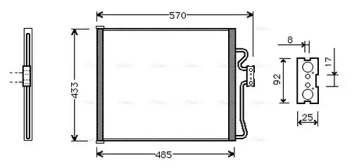 кондензатор, климатизация AVA QUALITY COOLING BW5185